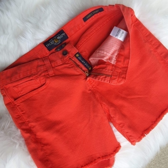 LUCKY BRAND ABBEY Raw Hem Shorts sz 6/28 - Picture 1 of 6